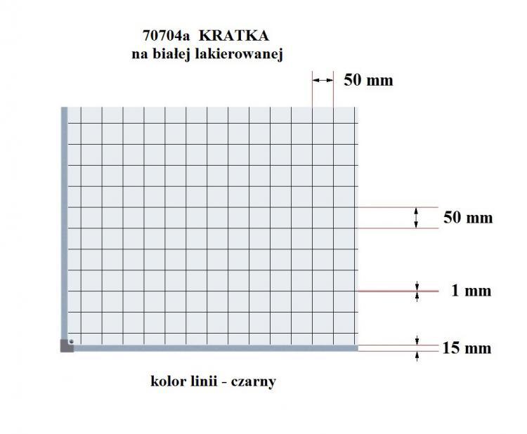70704A KRATKA - liniatura na tablicach lakierowanych biaych