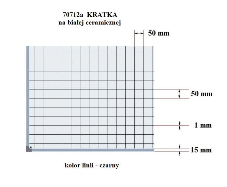 70712A KRATKA - liniatura na tablicach ceramicznych biaych