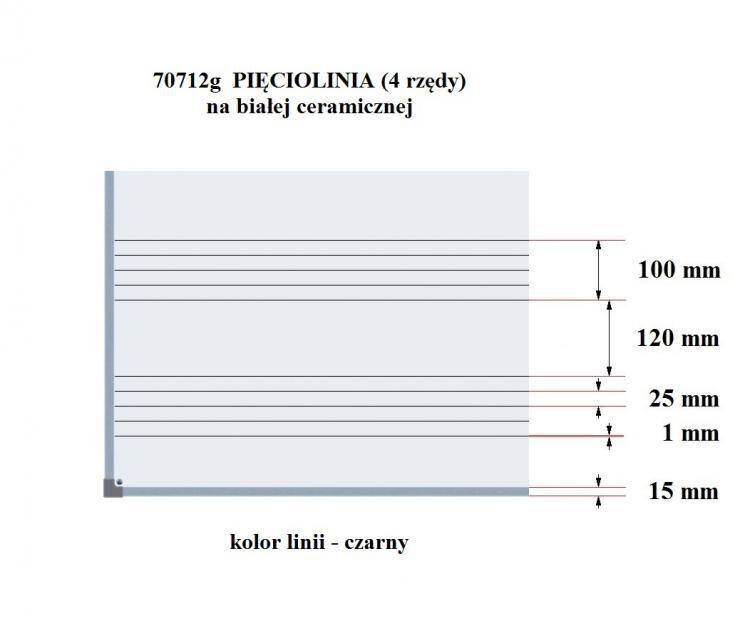 70712J PICIOLINIA (4 rzdy) - liniatura na tablicach ceramicznych biaych