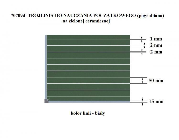 70709E TRJLINIA (pogrubiana) - liniatura na tablicach ceramicznych zielonych