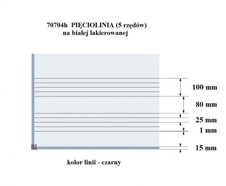 70704K PICIOLINIAa (5 rzdw) - liniatura na tablicach lakierowanych biaych